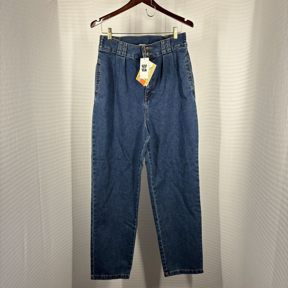 Lucy & Yak Addison Tapered Jeans Organic Denim Mid Wash Blue - Size 32R (2)